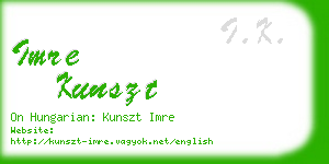 imre kunszt business card